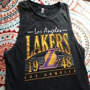 Small faded Los Angeles Lakers Tank Onsie